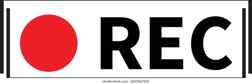 Recording Indicator Icon, Live Video REC Symbol