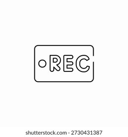 recording indicator rec icon sign vector