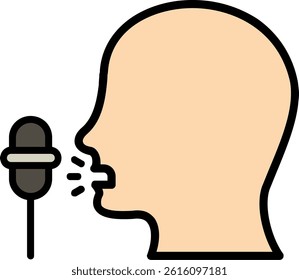 Recording Line Vector Icon Design