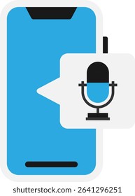 Recording Microphone Audio Icon Vector Flat Illustration