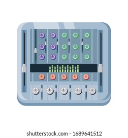 recording mixer on white background vector illustration design