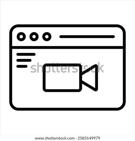 Recording Outline Icon Vector Illustration