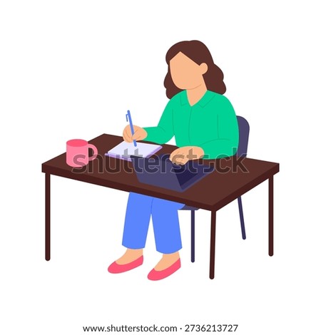 Recording Preference, storing customer choices and interests, Flat vector character illustration