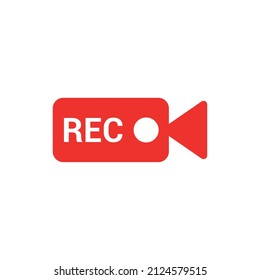 Recording sign button icon vector illustration