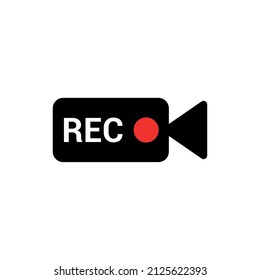 Recording sign button icon vector illustration