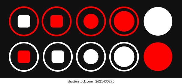 Recording sign icon. Red camera video recording symbol
