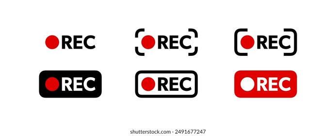 Grabando iconos de signos establecidos. Video o grabación de voz