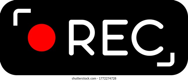 Recording Sign Icon Red Logo Camera Stock Vector (Royalty Free ...