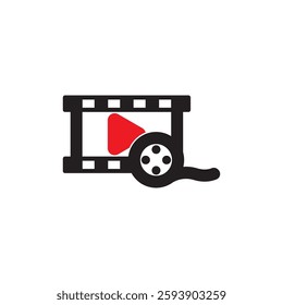 Recording sign, red panel, rec, vector symbol isolated on white background.