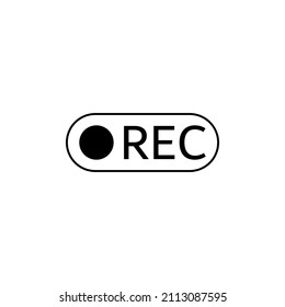 Signo de grabación. Ilustración vectorial para diseño gráfico, Web, UI, aplicación.