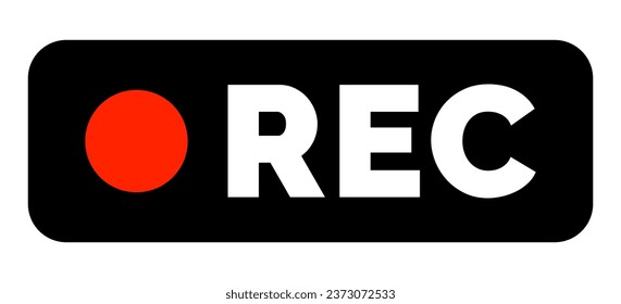 Recording Sign Vector Illustration. Rec Icon