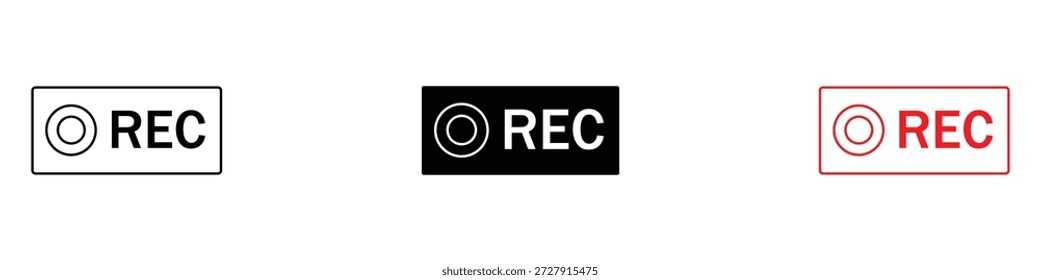 Vector Video del icono del indicador de Estado de grabación. Ilustración vectorial de las interfaces de producción de audio.