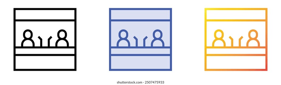 recording studio icon. Linear, Blue Fill and Gradient Style Design Isolated On White Background