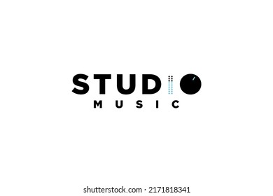 Diseño del logotipo de los estudios de grabación. Mezcla, dominación