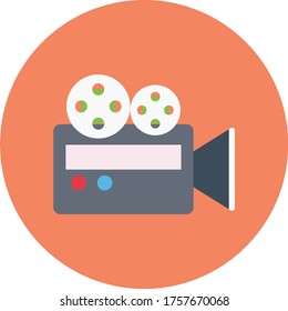 recording vector flat color icon