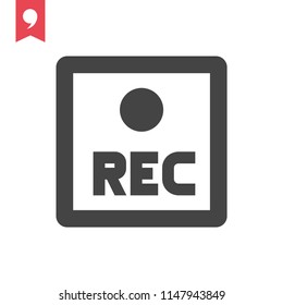 Recording vector icon