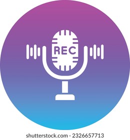 Recording vector icon. Can be used for printing, mobile and web applications.