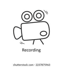Recording vector outline Icon Design illustration. Party and Celebrate Symbol on White background EPS 10 File