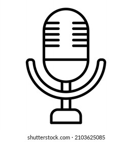 Recording Vector Outline Icon Isolated On White Background
