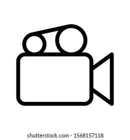 recording vector thin line icon 