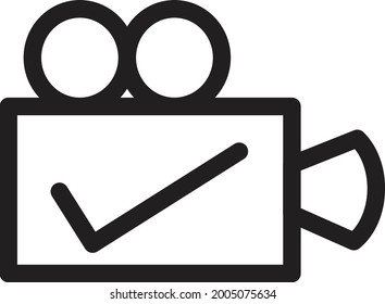 recording video illustration, perfect line icon for us recording, published etc.