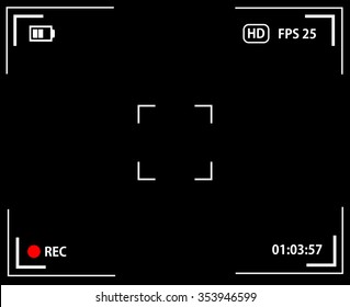 Recording View, Camera View Vector