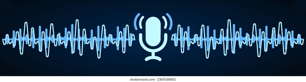 Grabación de señal de mensaje de voz, grabación de conversación - vector