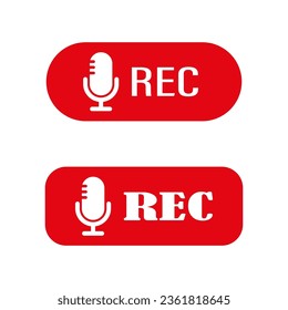 Recording voice in the recording studio. Vector illustration. EPS 10.