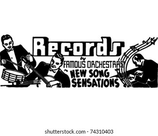 Records 2 - Retro Ad Art Banner