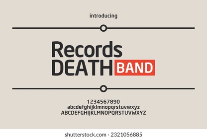 Records Death Alphabet abstract alphabet font. typography Creative fashion futuristic font and with numbers. vector illustration