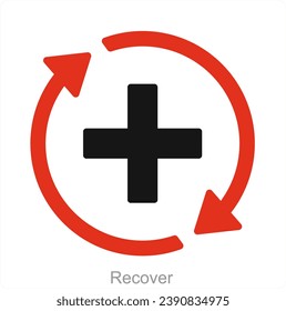 Recover and backup icon concept