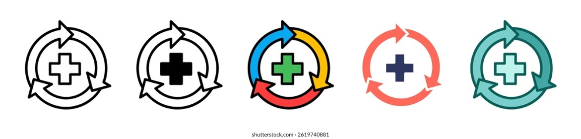 Recover Icon multiple Vector Illustration