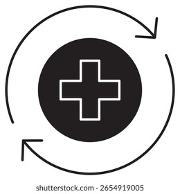 Recover icon, Recover Stronger Your Path to Healing, Bounce Back to Health with Confidence, vector