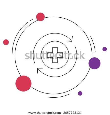 Recover icon, Recover Stronger Your Path to Healing, Bounce Back to Health with Confidence, vector