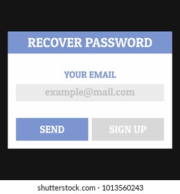 Recover password icon. Flat illustration of recover password vector icon for web