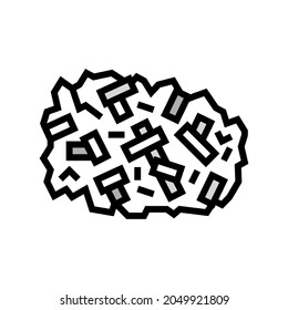 recovered paper color icon vector. recovered paper sign. isolated symbol illustration