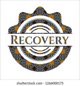 Recovery arabesque emblem background. arabic decoration.