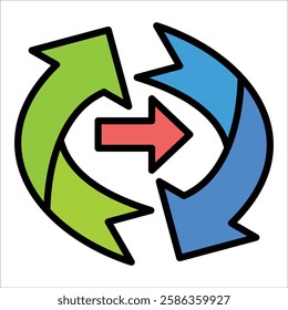 Recovery Arrow Icon Element For Design