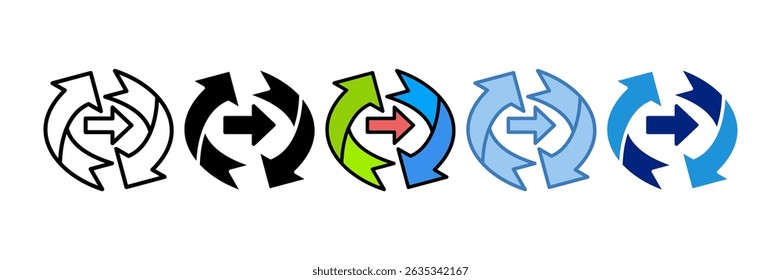 Elemento de icono de flecha de recuperación para diseño