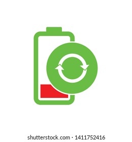 Recovery Battery icon vector. Battery Logo Illustration Template For Icon Technology Industrial.