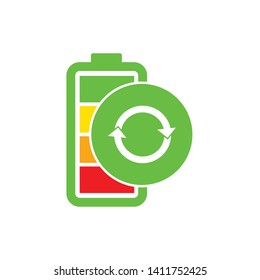 Recovery Battery icon vector. Battery Logo Illustration Template For Icon Technology Industrial.