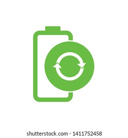 Recovery Battery icon vector. Battery Logo Illustration Template For Icon Technology Industrial.