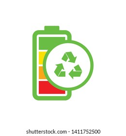 Recovery Battery icon vector. Battery Logo Illustration Template For Icon Technology Industrial.