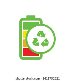 Recovery Battery icon vector. Battery Logo Illustration Template For Icon Technology Industrial.