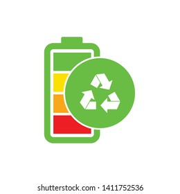 Recovery Battery icon vector. Battery Logo Illustration Template For Icon Technology Industrial.