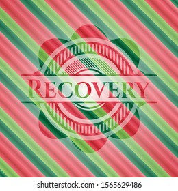 Recovery christmas colors emblem. Vector Illustration. Detailed.