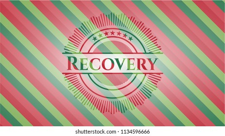 Recovery christmas emblem background.