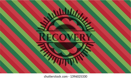 Recovery christmas emblem. Vector Illustration. Detailed.