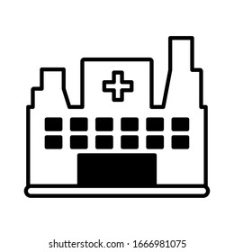 recovery clinic in white background vector illustration design