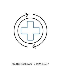 recovery concept line icon. Simple element illustration. recovery concept outline symbol design.